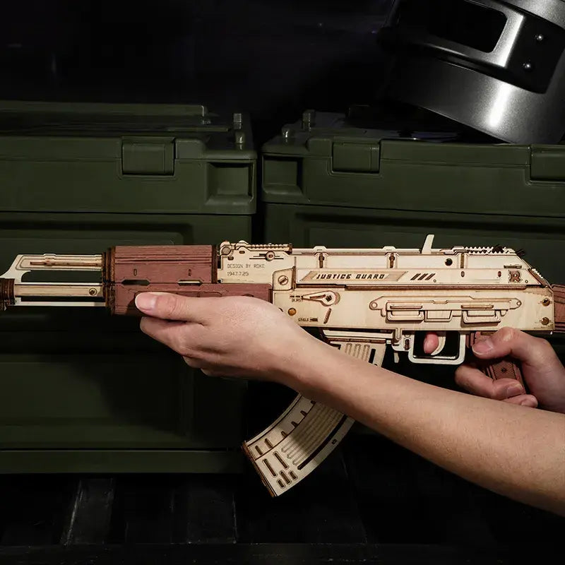 3D Wooden Puzzles LQ901 Rubber Band Gun Model Kit Toy Guns For Adults EPOAL USA