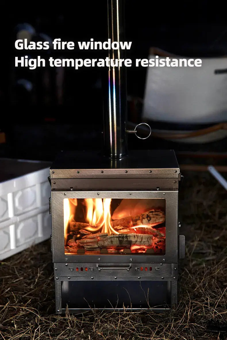 Titanium Firewood Stove Wood Burning Portable Foldable for Camping Furnace Picnic Cooking EPOAL USA