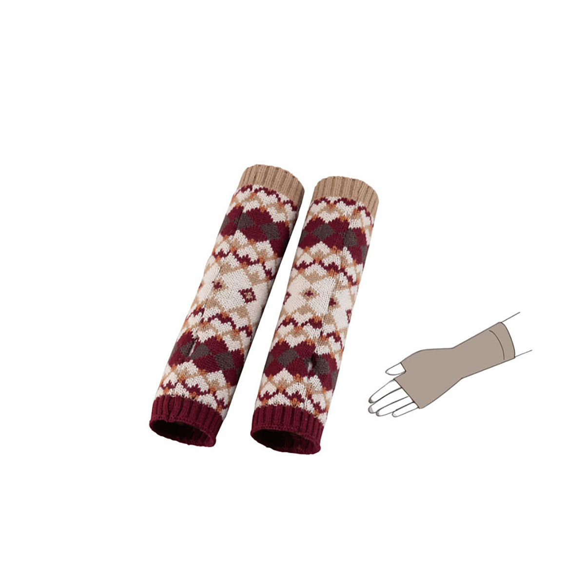 Arm warmers with fingers - EA812