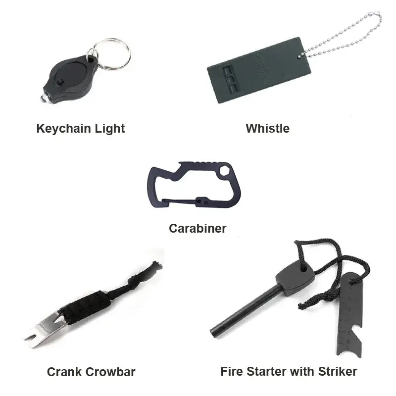 12 in 1 Adventures Camping Disaster Outdoor Emergency Survival Gear Kit EPOAL USA