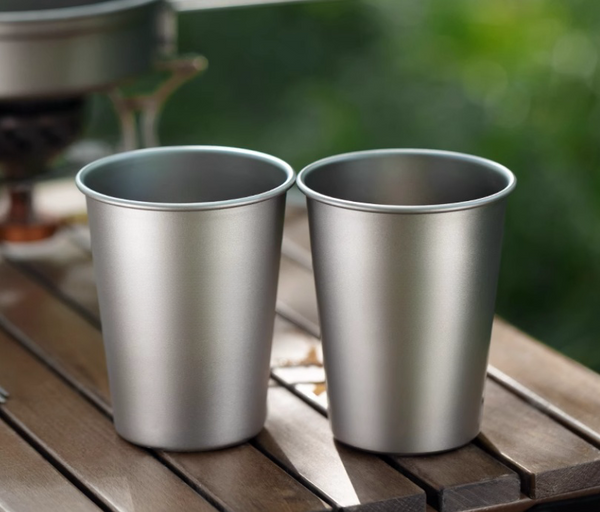 Pure Titanium Single-Layer Beer Mug - 330ml