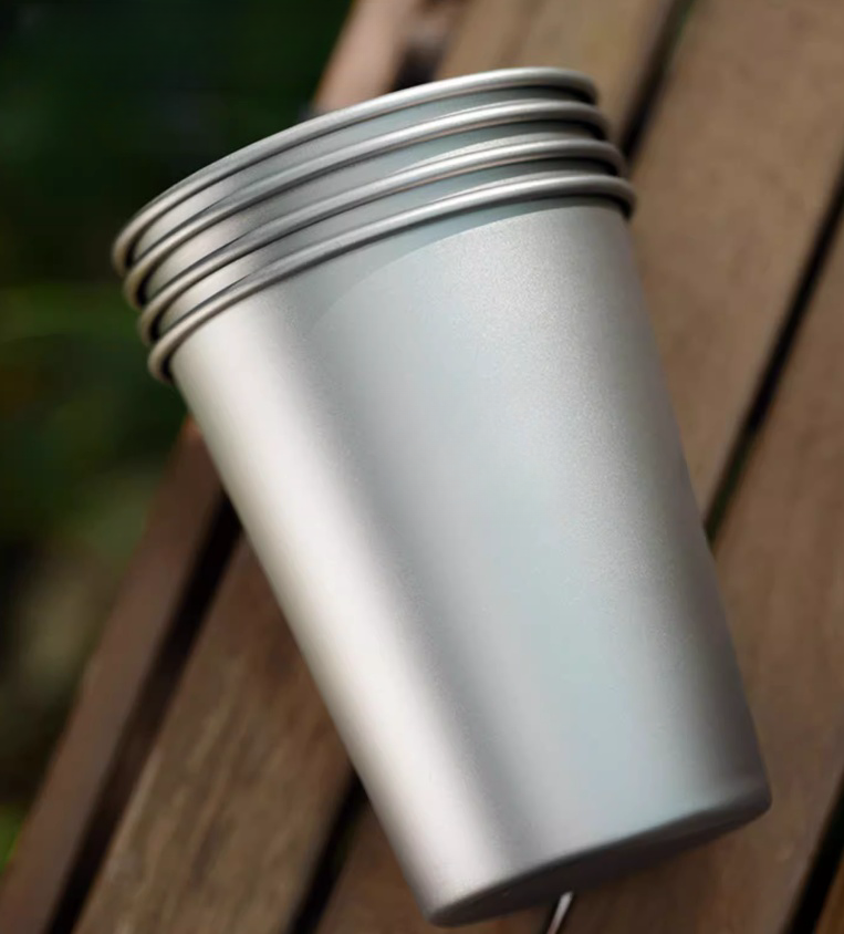 Pure Titanium Single-Layer Beer Mug - 330ml