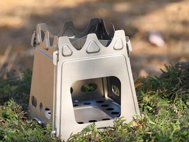 The pure titanium firewood charcoal stove