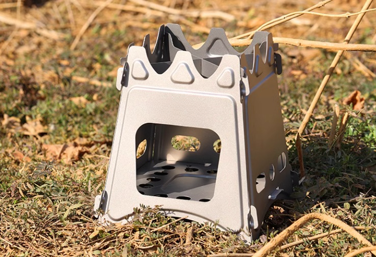 The pure titanium firewood charcoal stove