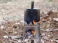 The pure titanium firewood charcoal stove