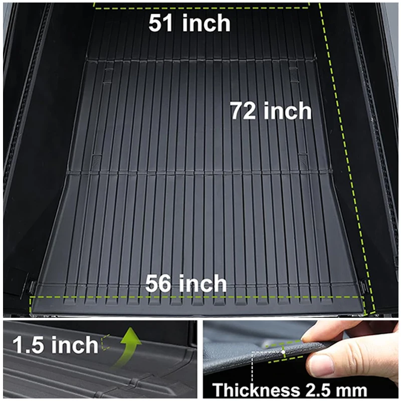 Weatherproof TPE Bed Liner for Pickups - Keep Your Truck Bed Clean