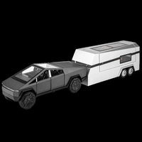 1:24 Tesla Cybertruck Pickup Trailer Alloy Car Model