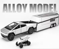 1:24 Tesla Cybertruck Pickup Trailer Alloy Car Model