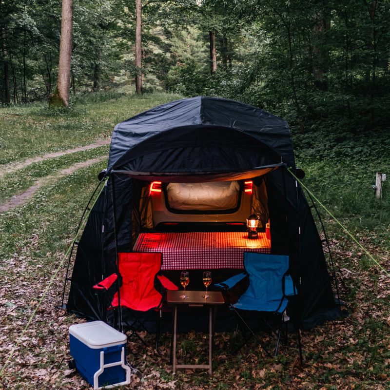 Paquete de camping modelo Y: tienda de campaña y colchón 