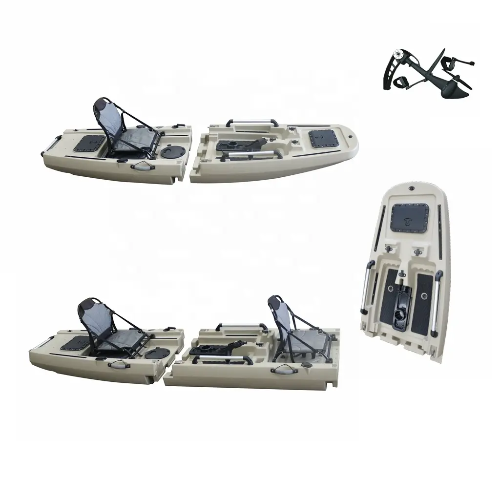 Vicking 3 Section Fishing Kayak Kayak 2 Fish Large Fishing Kayak Pedal Drive Highly Attractive Wholesale 14.6 FT Plastic Canoe