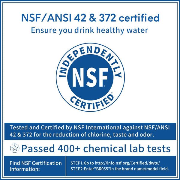 RV Inline Water Filter with Flexible Hose Protector, NSF 42/372 Certified, Reduce Chlorine, Odor, Taste, Rust and Fluoride in Drinking Water, Dedicated for Rvs and Marines, Pack of 2