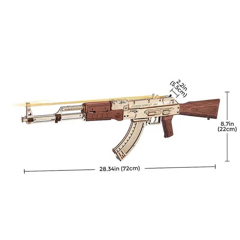 3D Wooden Puzzles LQ901 Rubber Band Gun Model Kit Toy Guns For Adults EPOAL USA