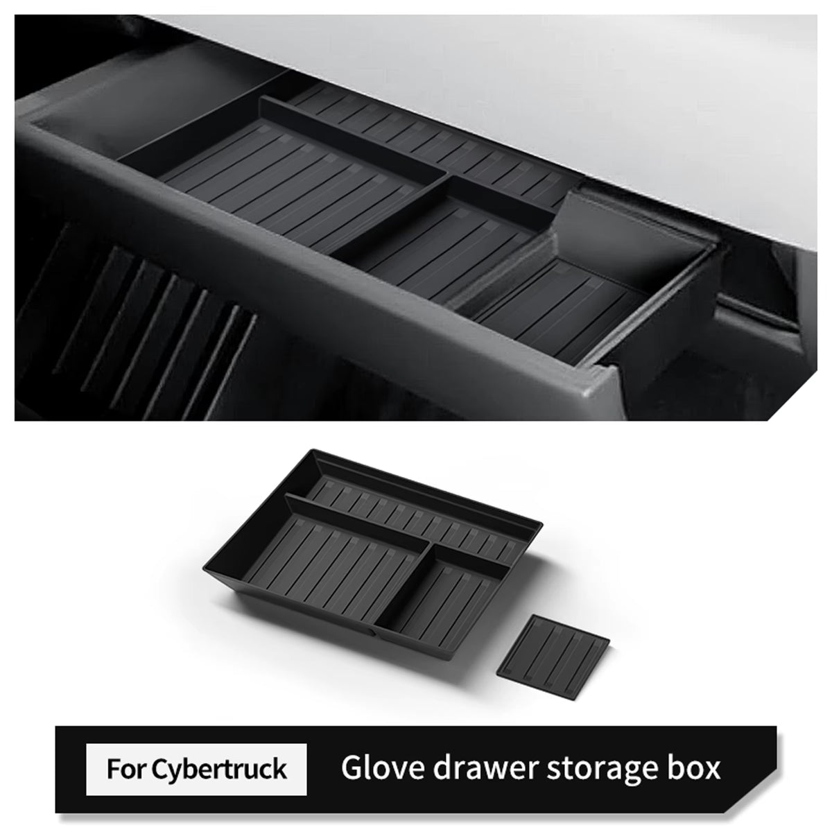 For Tesla Cybertruck Central Console Glove Box Storage Box 2024 Car Storage Tray Tidying Organizer Case Car Pickup Accessories