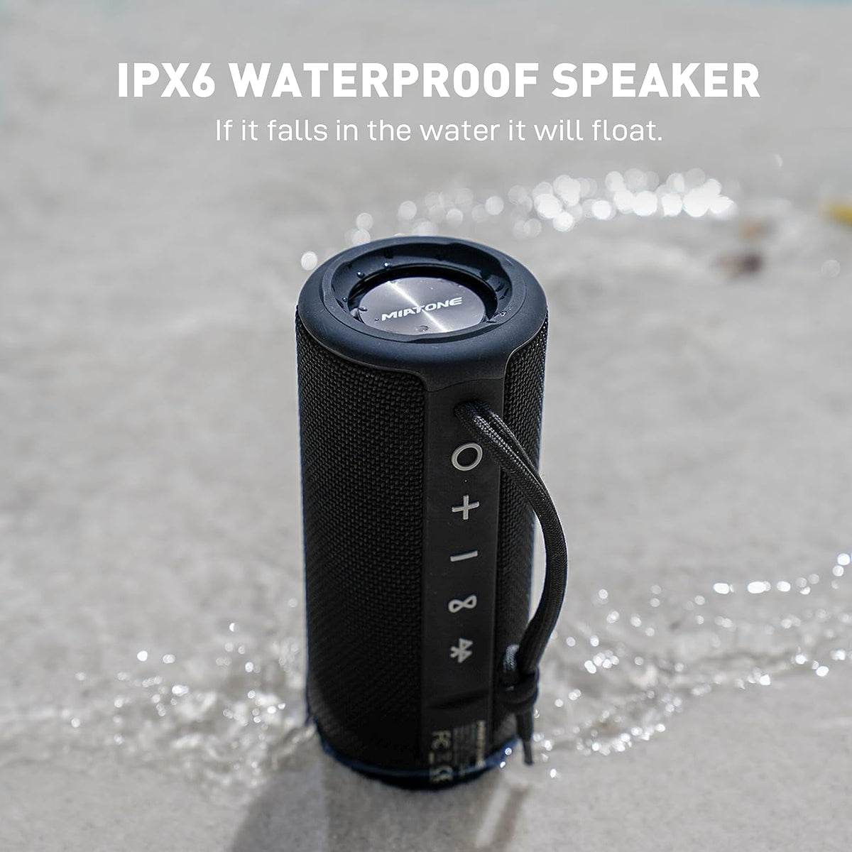 Boombox Outdoor Portable Bluetooth Speaker Waterproof Wireless Speakers - Black