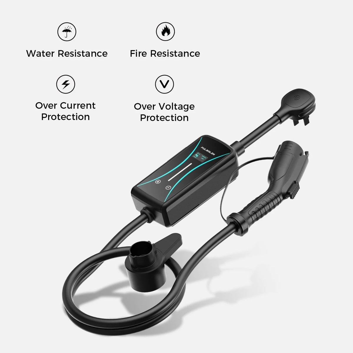 Level 2 EV Charger 32Amp/7.6Kw/240V Electric Vehicle Charging Station with NEMA 5-15 and NEMA 14-50 Outlet