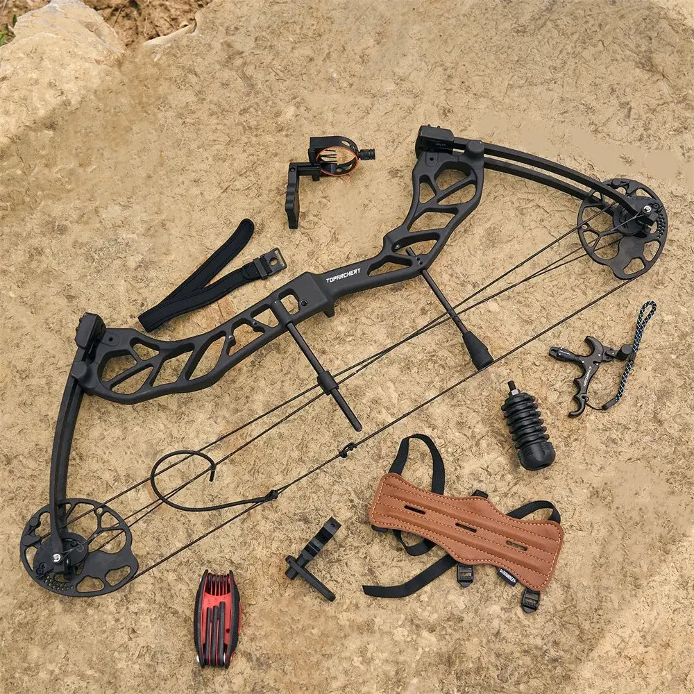 Compound Bow Archery Sets 19-70lbs Draw Weight Adjustable Shooting Right Hand Hunting Bows Adult Beginners Kit Up to IBO 320 Fps EPOAL USA