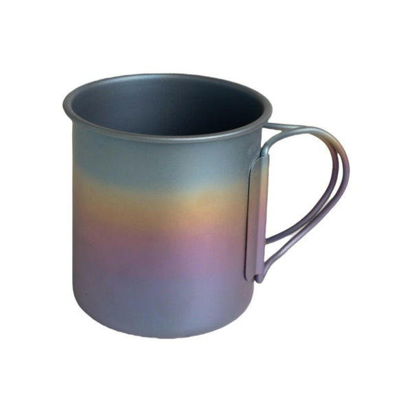 Durable titanium coffee cup in lightweight design for on-the-go sipping