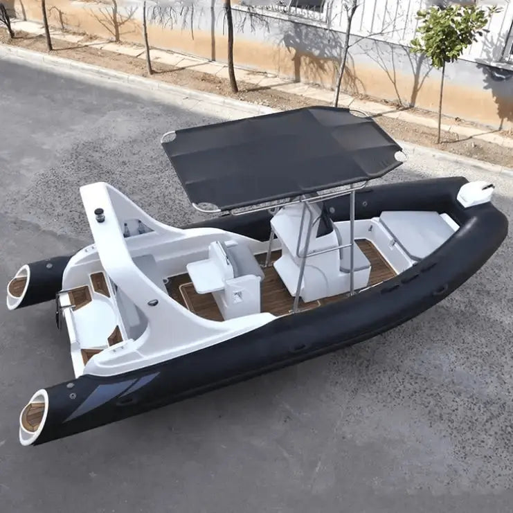 Inflatable Boat 5.8m Hypalon Pvc Rib Boat with Outboard Motor EPOAL USA