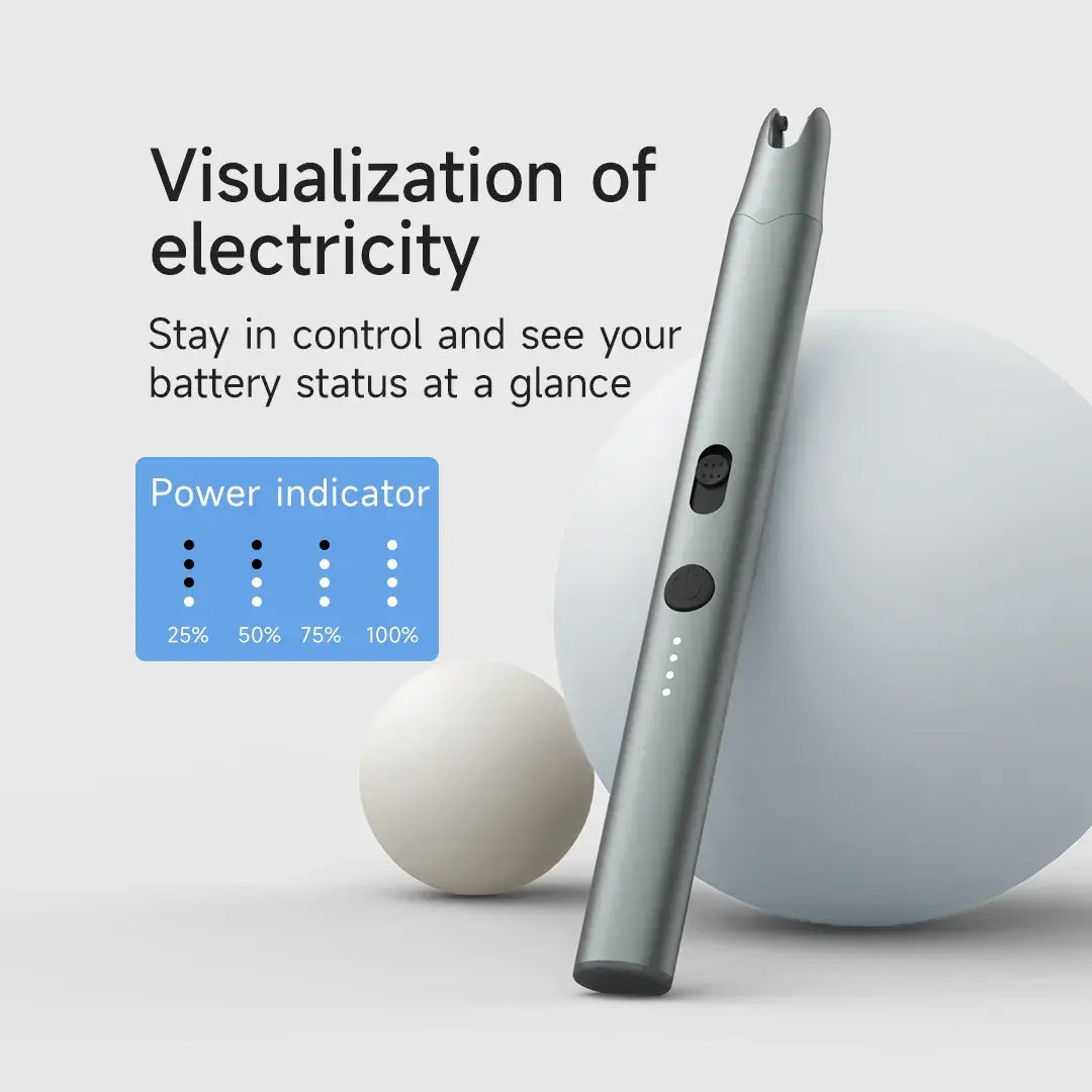 Lgnition Pen Rechargeable Lighter Windproof Upgraded LED Battery Display Safety Switch Igniter Tool EPOAL USA