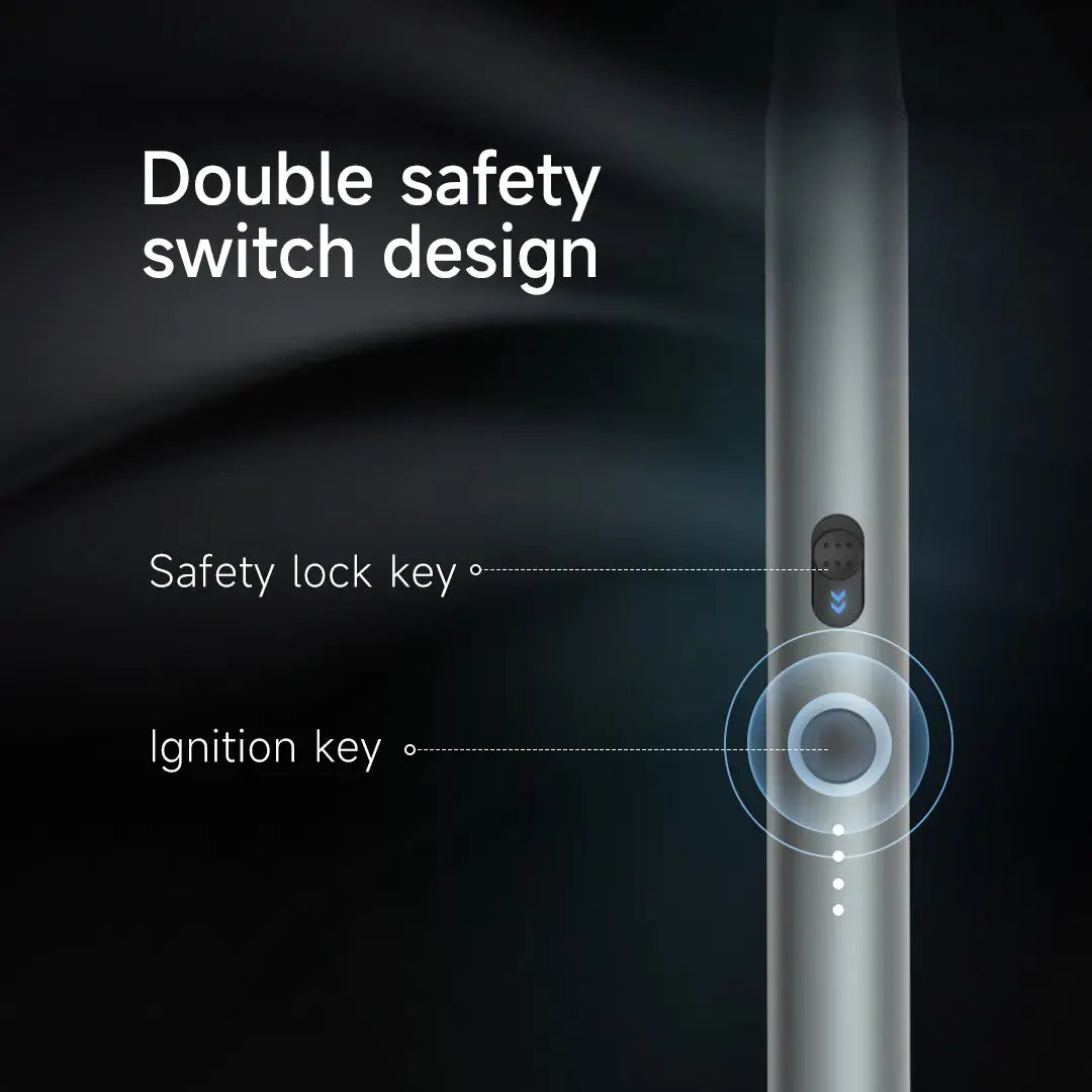Lgnition Pen Rechargeable Lighter Windproof Upgraded LED Battery Display Safety Switch Igniter Tool EPOAL USA