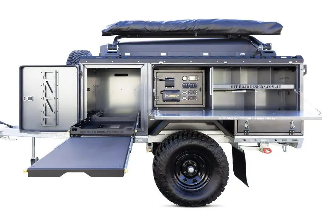 Small Camper Trailer Offroad with Top Roof Tent and Solar Panel EPOAL USA