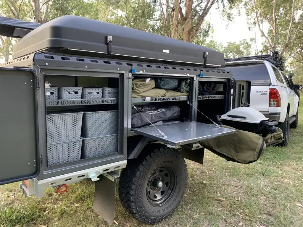 Small Camper Trailer Offroad with Top Roof Tent and Solar Panel EPOAL USA