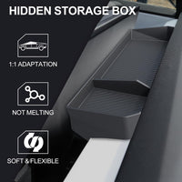 Center Console Organizer behind Screen Storage Box for 2024 Tesla Cybertruck Accessories, Dashboard Hidden Tray for Cybertruck (Silicone)