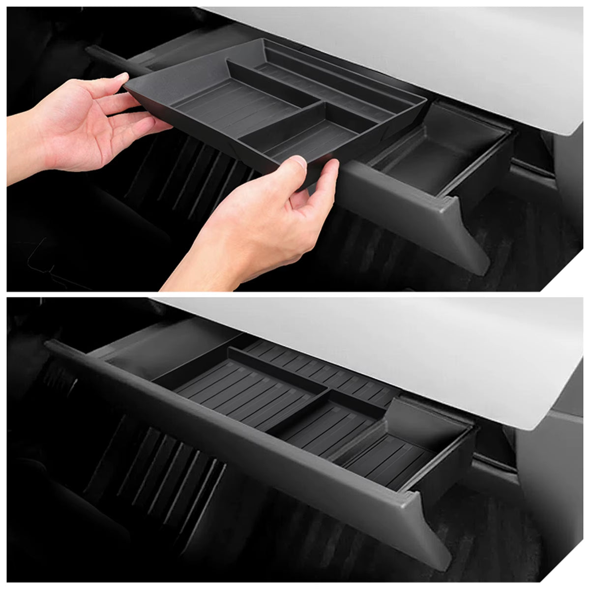 For Tesla Cybertruck Central Console Glove Box Storage Box 2024 Car Storage Tray Tidying Organizer Case Car Pickup Accessories