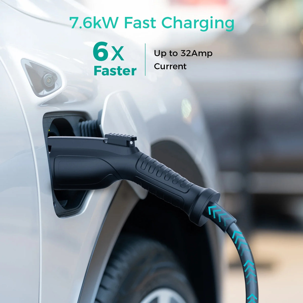 Level 2 EV Charger 32Amp/7.6Kw/240V Electric Vehicle Charging Station with NEMA 5-15 and NEMA 14-50 Outlet