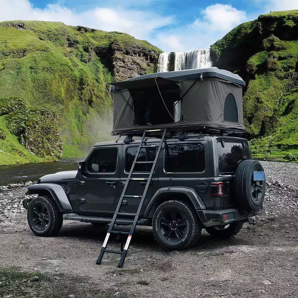 Nomad Black Hard Shell and Grey Fabric 2 - Person Car Rooftop Tent - EPOAL USA