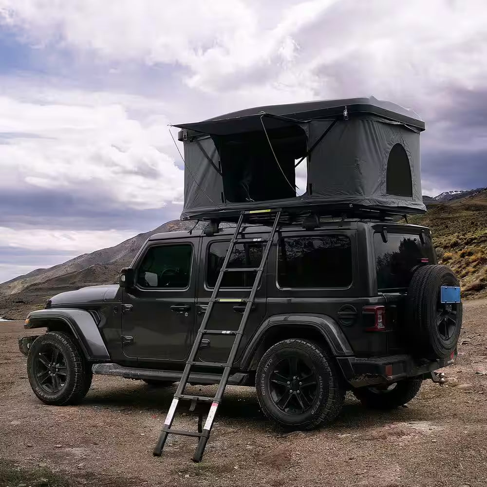 Nomad Black Hard Shell and Grey Fabric 2 - Person Car Rooftop Tent - EPOAL USA